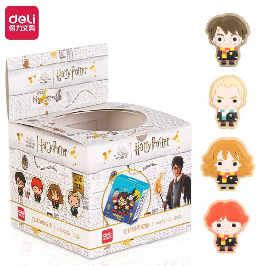 PREVENTA CAJA GOMA HARRY POTTER CON 30 pz