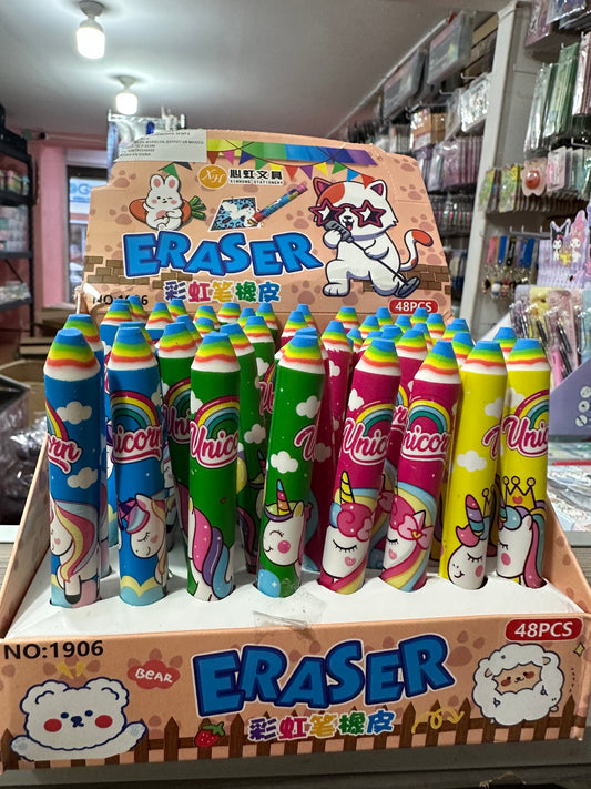 GOMA LAPIZ UNICORNIO