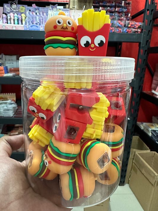BOTE SACAPUNTAS HAMBURGUESA/PAPAS 36 pz