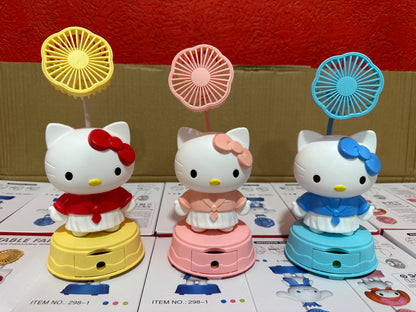 VENTILADOR HELLO KITTY CON SACAPUNTAS 12pz