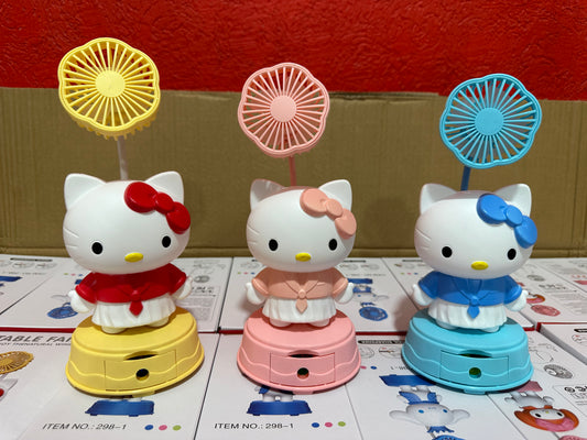 VENTILADOR HELLO KITTY CON SACAPUNTAS 12pz