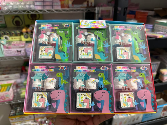 CAJA SELLO DINOSAURIO 18pz