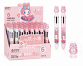 PLUMA RETRACTIL RABBIT CRISTAL 6 TINTAS