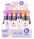 PLUMA HUELLITA 6 TINTAS