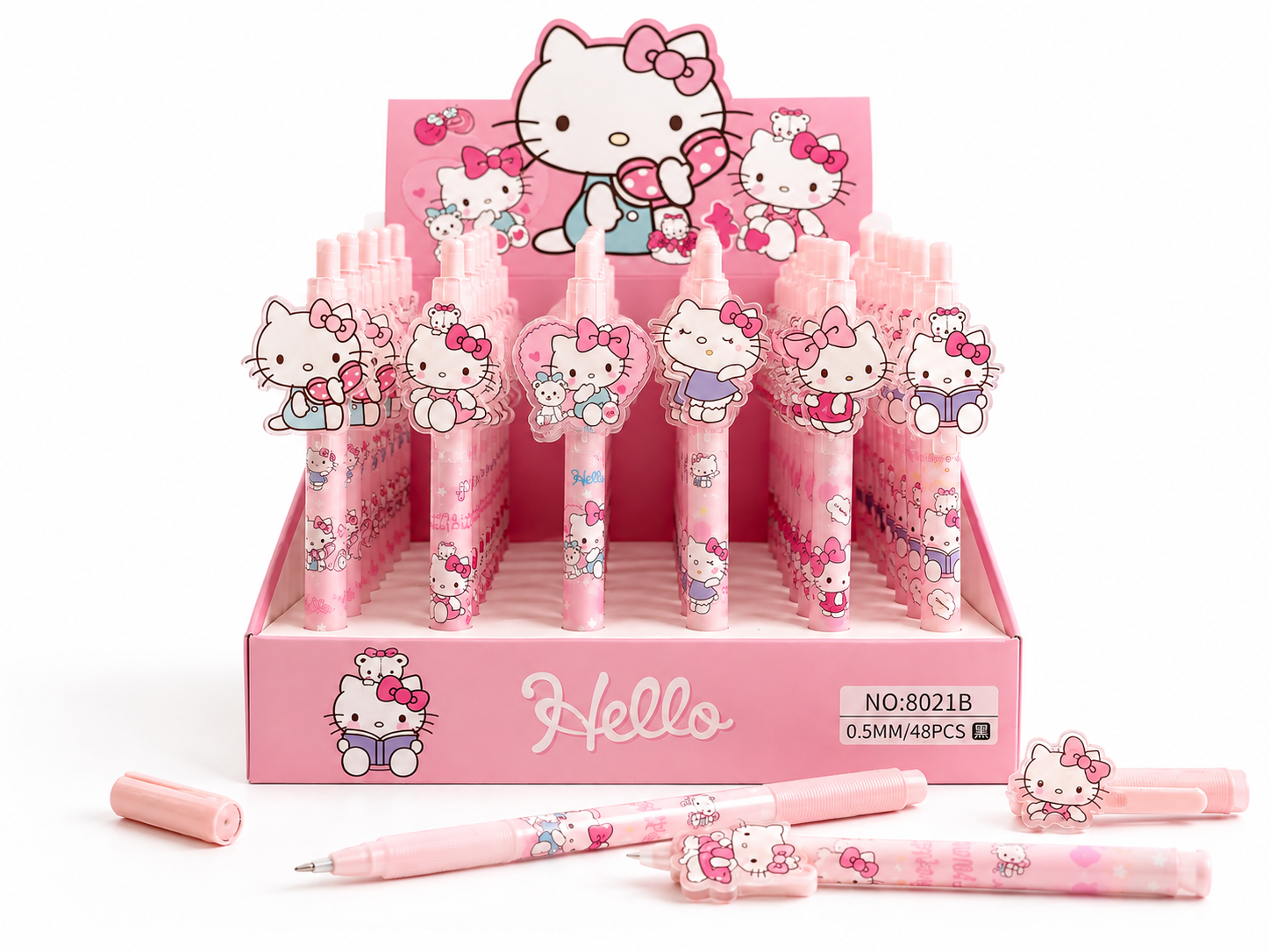 CAJA PLUMAS HELLO KITTY 48pz