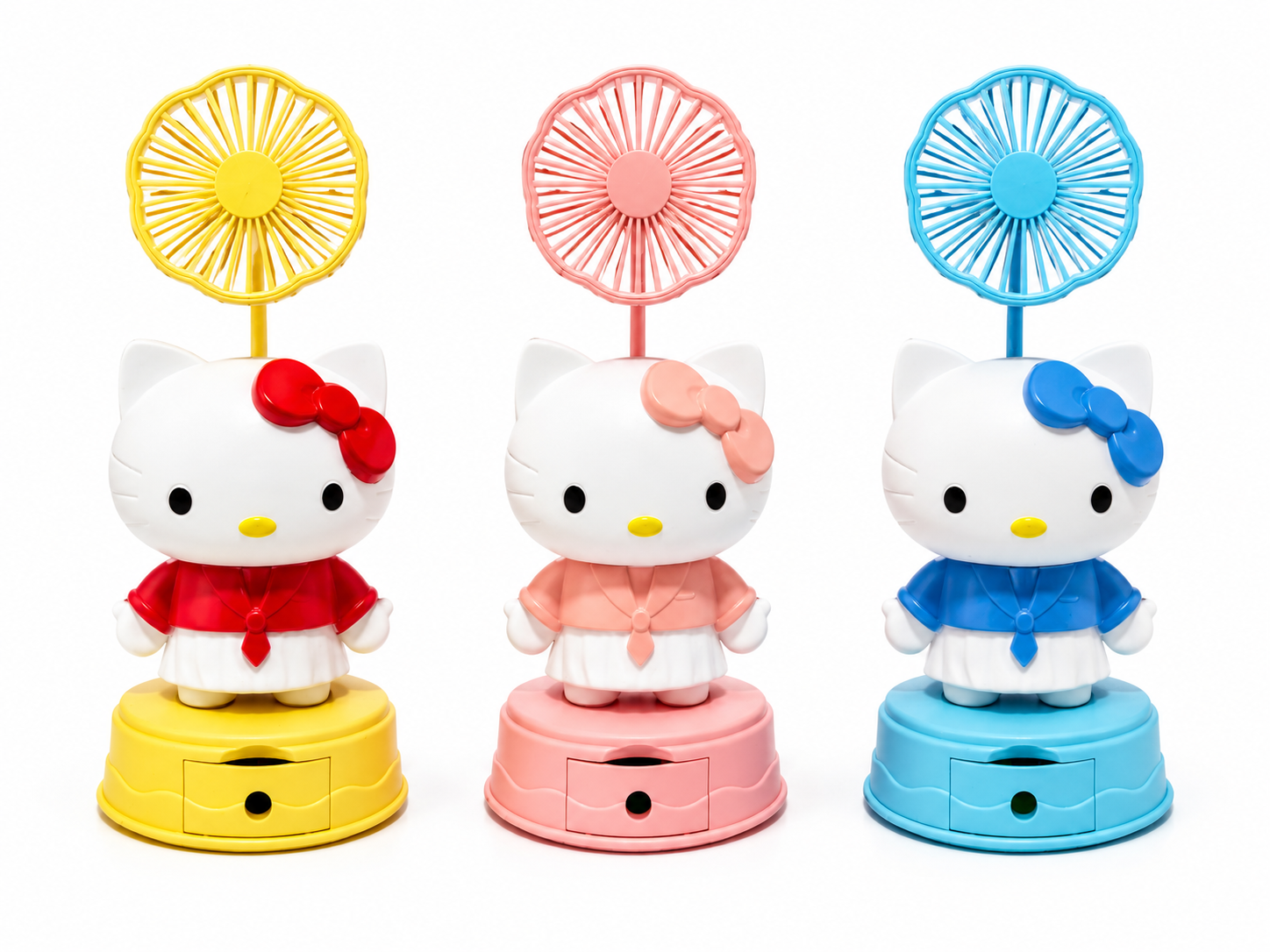 VENTILADOR HELLO KITTY CON SACAPUNTAS 12pz