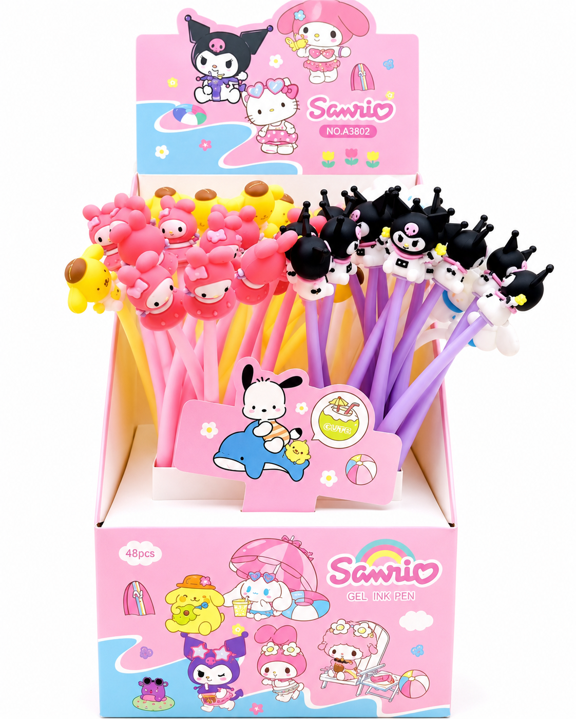 CAJA PLUMA SANRIO 48 pz