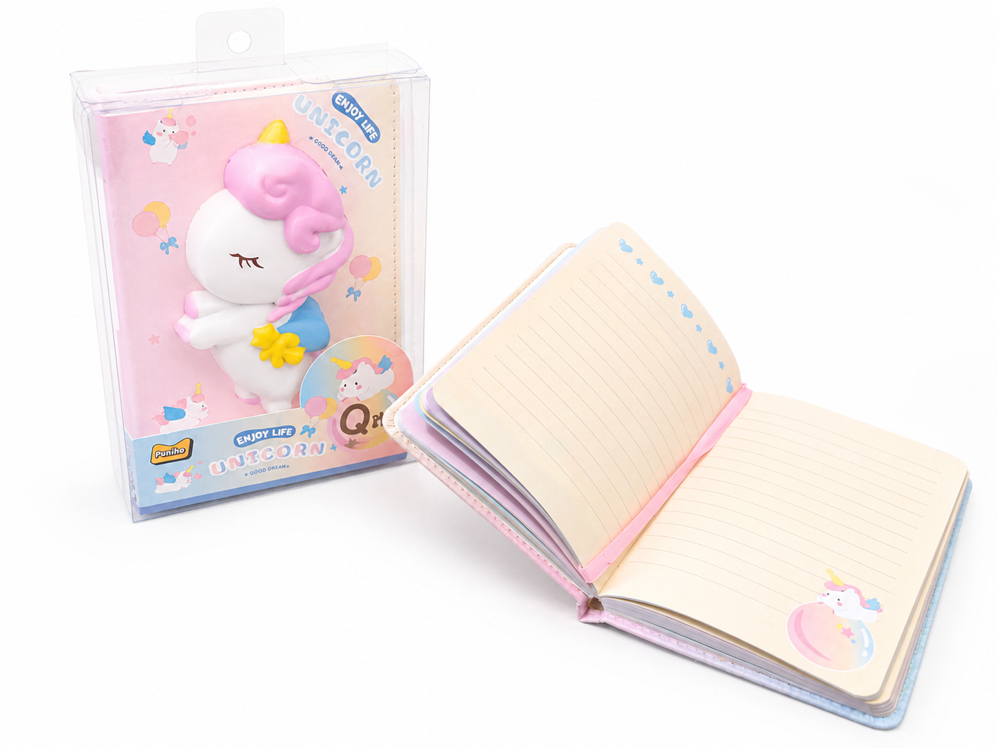 LIBRETA SQUISHY UNICORNIO