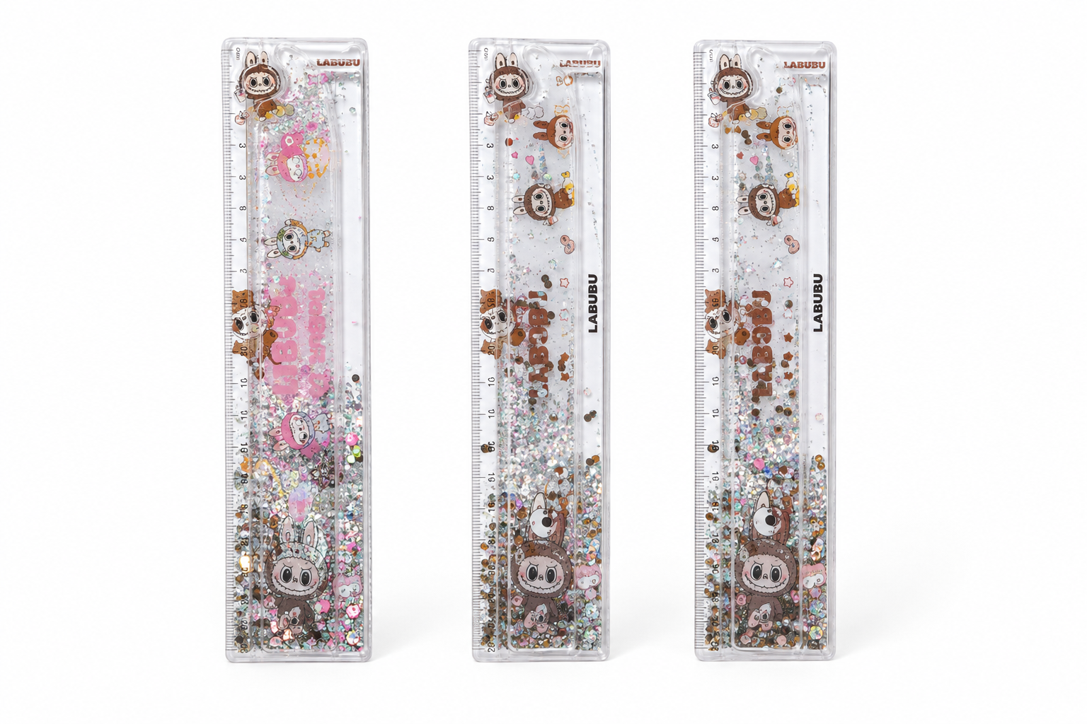 CAJA REGLA CON GLITTER LABUBU