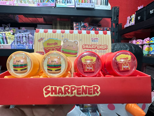 SACAPUNTAS PAPAS/HAMBURGUESA OSO