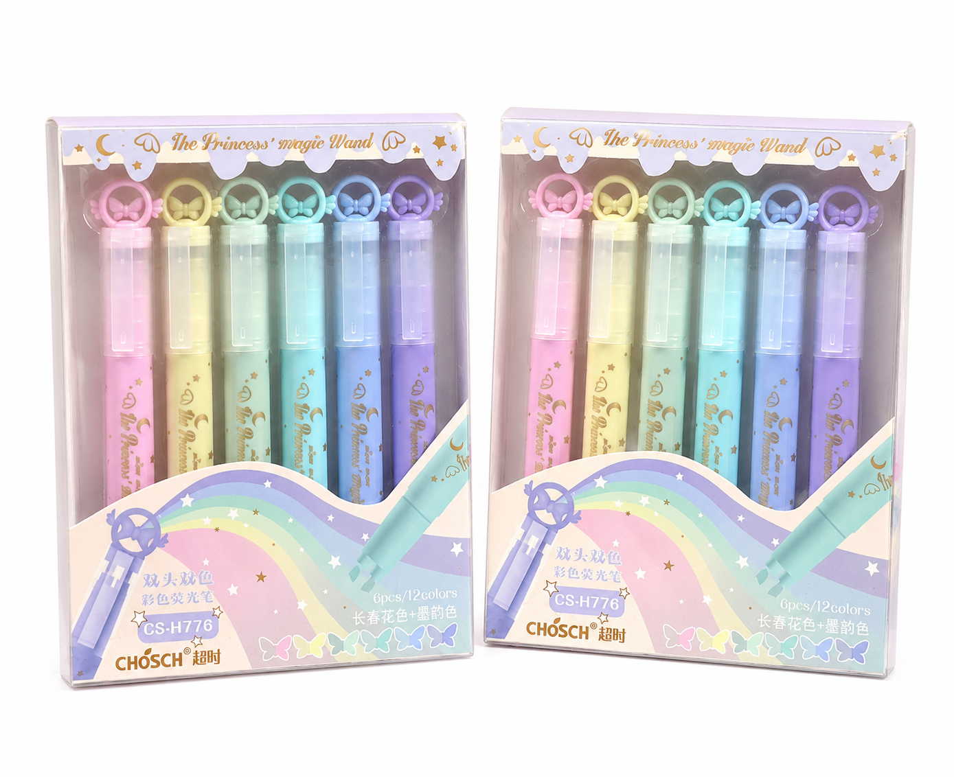 Marcatextos doble color pastel 12 colores