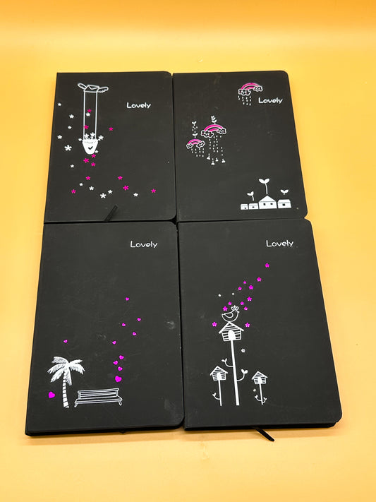 LIBRETA HOJA NEGRA PASTA DURA