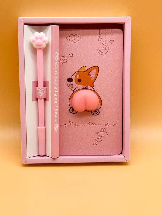 LIBRETA PERRITO CON PLUMA